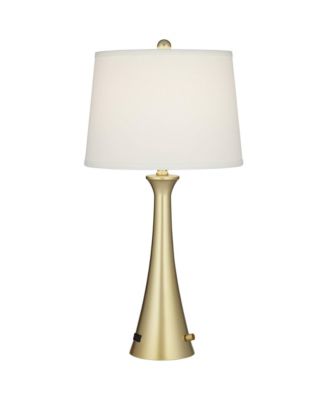 Karl 27 1/2" Tall Modern Table Lamps Set of 2 Full Range Dimmer USB Port Gold Metal Living Room Charging