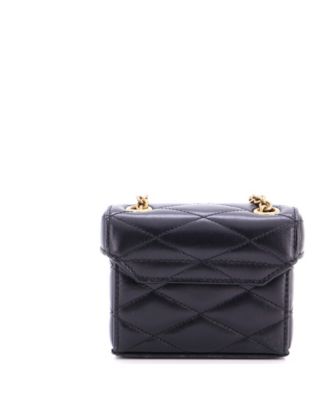 Micro June Box Bag Quilted Leather