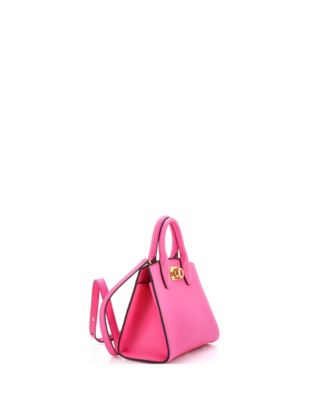 Small Studio Top Handle Box Bag Leather