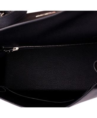 Kelly 25 Handbag Black Epsom with Palladium Hardware
