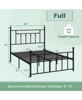 Metal Bed Frame with Headboard