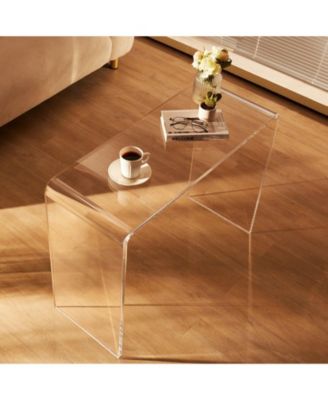 Acrylic Console Table with Open Design for Foyer and Living Room