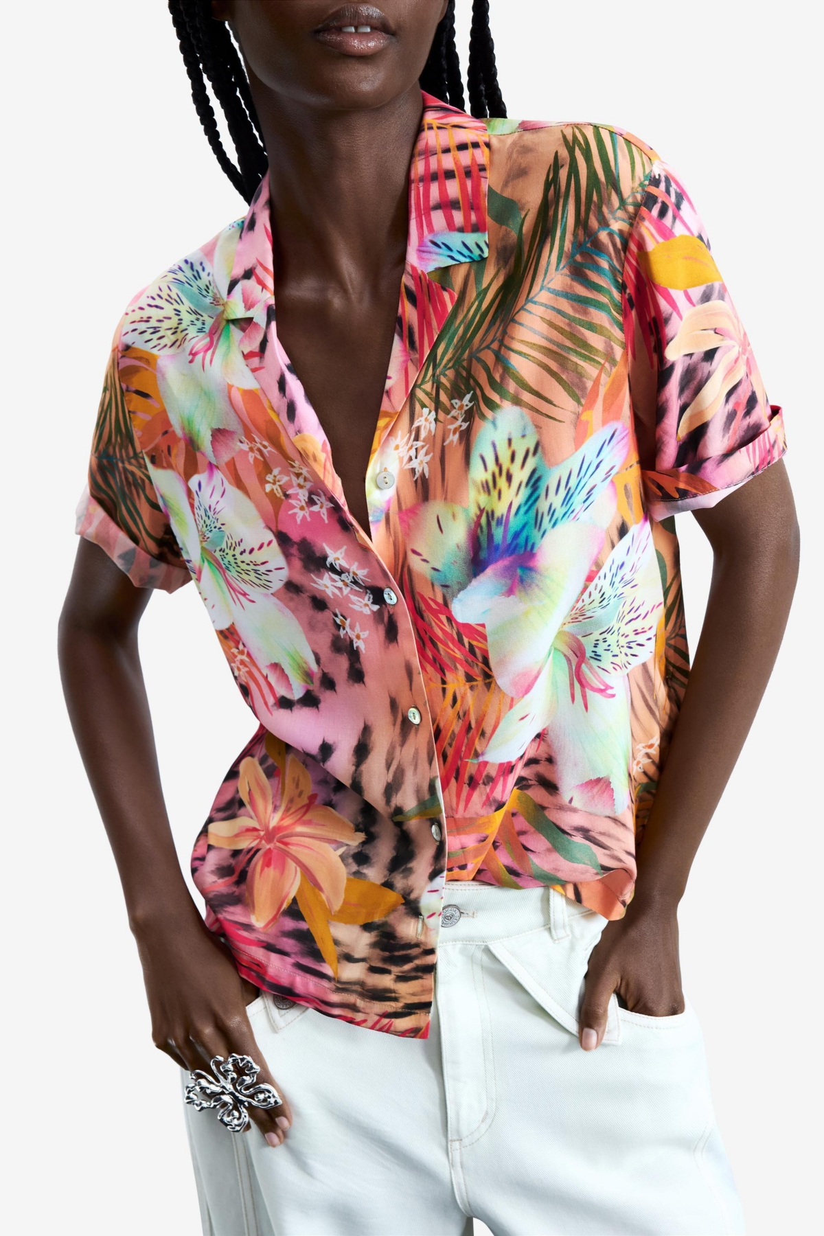 Desigual Women's Short-sleeve tropical shirt