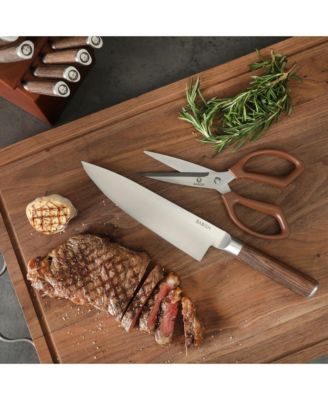 High-Carbon 1.4116 German Steel 15 Piece Full Tang Forged Cutlery Kitchen Knife Block Set