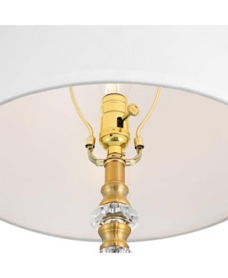 Gracie 32" High Brass and Crystal 3-Way Table Lamp