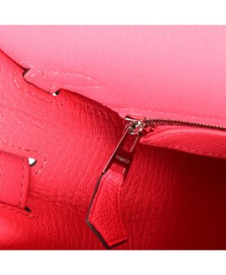 Kelly 25 Handbag Pink Chevre Mysore with Palladium Hardware