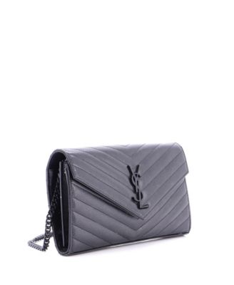 Medium Classic Monogram Wallet on Chain Matelasse Chevron Leather