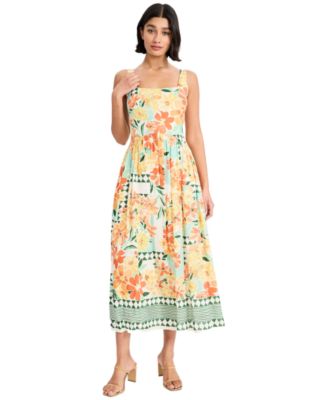 Women's Square Neck Printed Dress