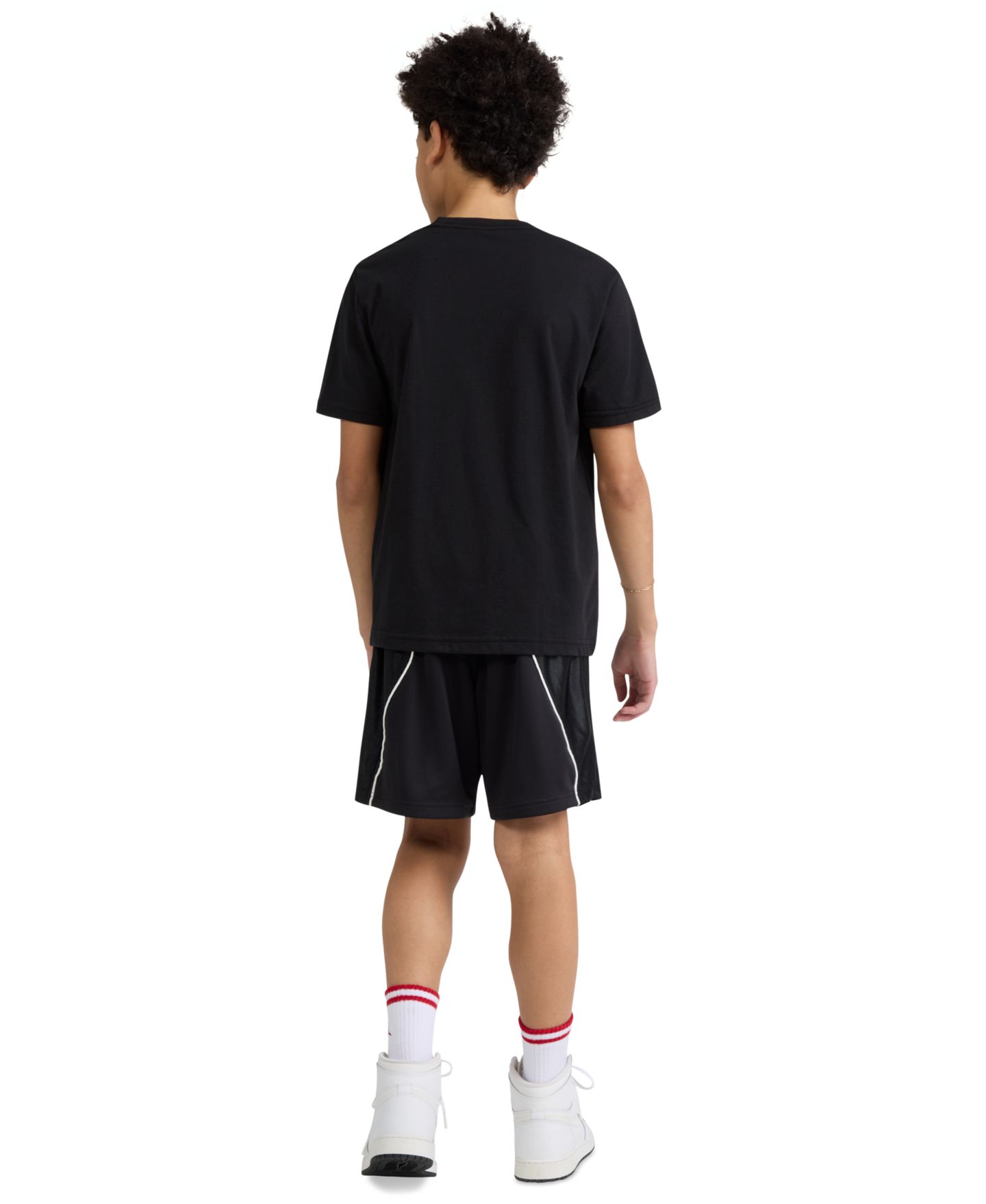 Футболка Jordan Venice Beach Hoops Short-Sleeve T-Shirt для мальчиков, цвет: Чёрный — фото 4