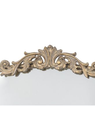 24" x 42" Arch Mirror, Baroque Inspired Wall Decor for Bathroom Bedroom Living Room