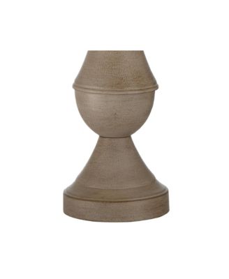 Avery Traditional Table Lamps 25" High Set of 2 Faux Wood with USB Charging Port LED Touch On Off for Living Room Home Desk