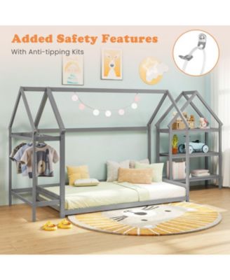 Montessori Floor Bed with Safety Rails
