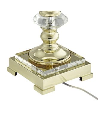 Traditional Table Lamps 28.75" Tall Set of 2 Faceted Crystal and Brass  Bell Shade for Living Room Family Bedroom