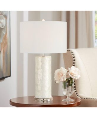 Sabina 27 1/2"H Textured Pearlescent Cylinder Table Lamp Set