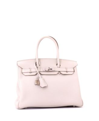 Birkin 30 Handbag Light Togo with Palladium Hardware