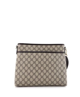 Medium Zip Top Messenger Bag GG Coated Canvas