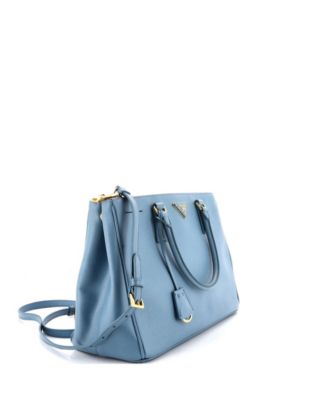 Medium Double Zip Lux Tote Saffiano Leather