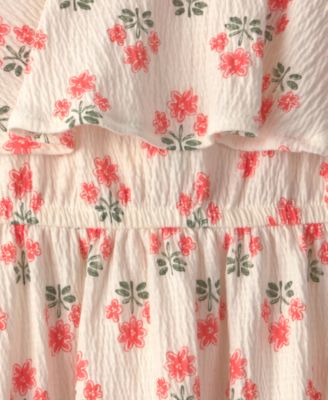 Girls' 2T-5T Floral Ruffle Dress