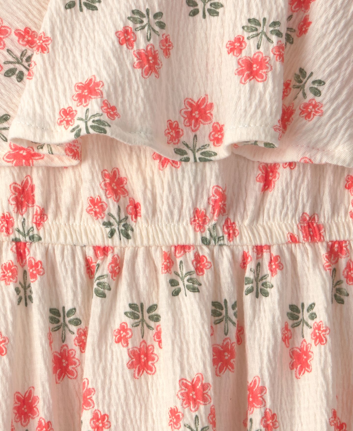 Платье Carter's Floral Ruffle Dress для девочек, цвет: Кремовый — фото 3