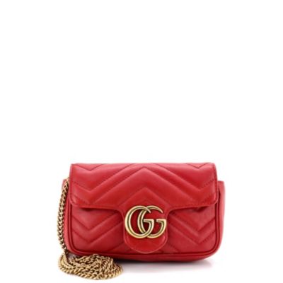 Super Mini GG Marmont Flap Bag Matelasse Leather