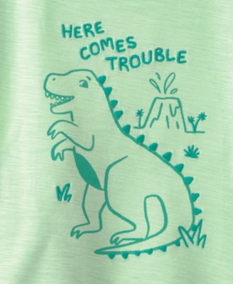 Boys' 2T-5T Dinosaur T-Shirt and Shorts, 2-Piece Set