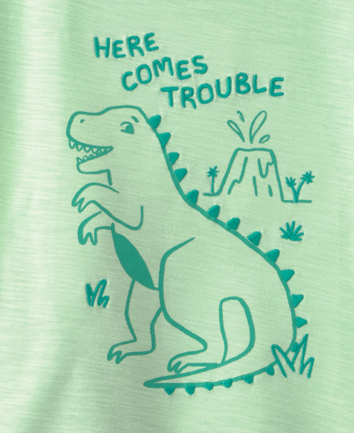 Комплект Carter's Dinosaur T-Shirt and Shorts, 2-Piece Set для мальчиков, цвет: Зелёный — фото 2