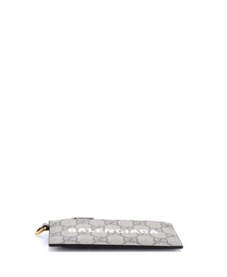 x Balenciaga The Hacker Project Zip Card Case with Strap GG Coated Canvas