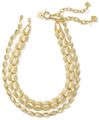 Kira 14k Gold-Tone Over Brass Multi Strand Necklace