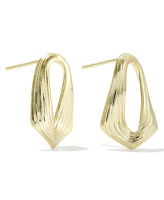 14k Gold Over Brass Kira Stud Earrings