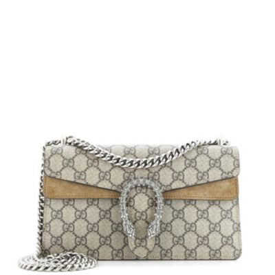 Small Dionysus Bag GG Coated Canvas with Crystal Embellished Metal