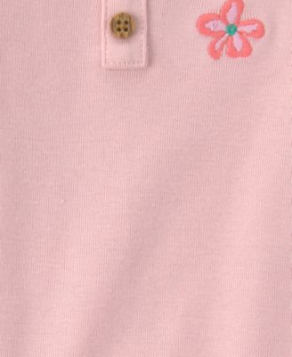 Baby Girls' Floral Sleeveless Top & diaper cover, 2-Piece Set