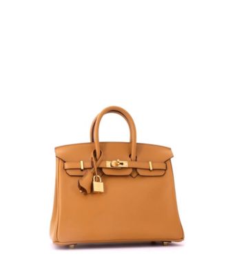 Birkin 25 Handbag Brown Swift with Gold Hardware
