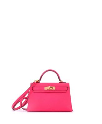 Kelly 20 Handbag Pink Epsom with Gold Hardware