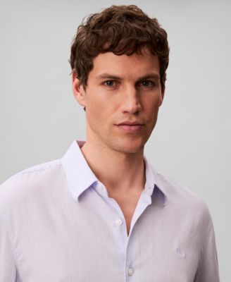 Men's Solid Linen-Blend Shirt