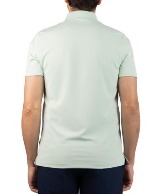 Men's Micro Grid Textured Performance Polo Shirt