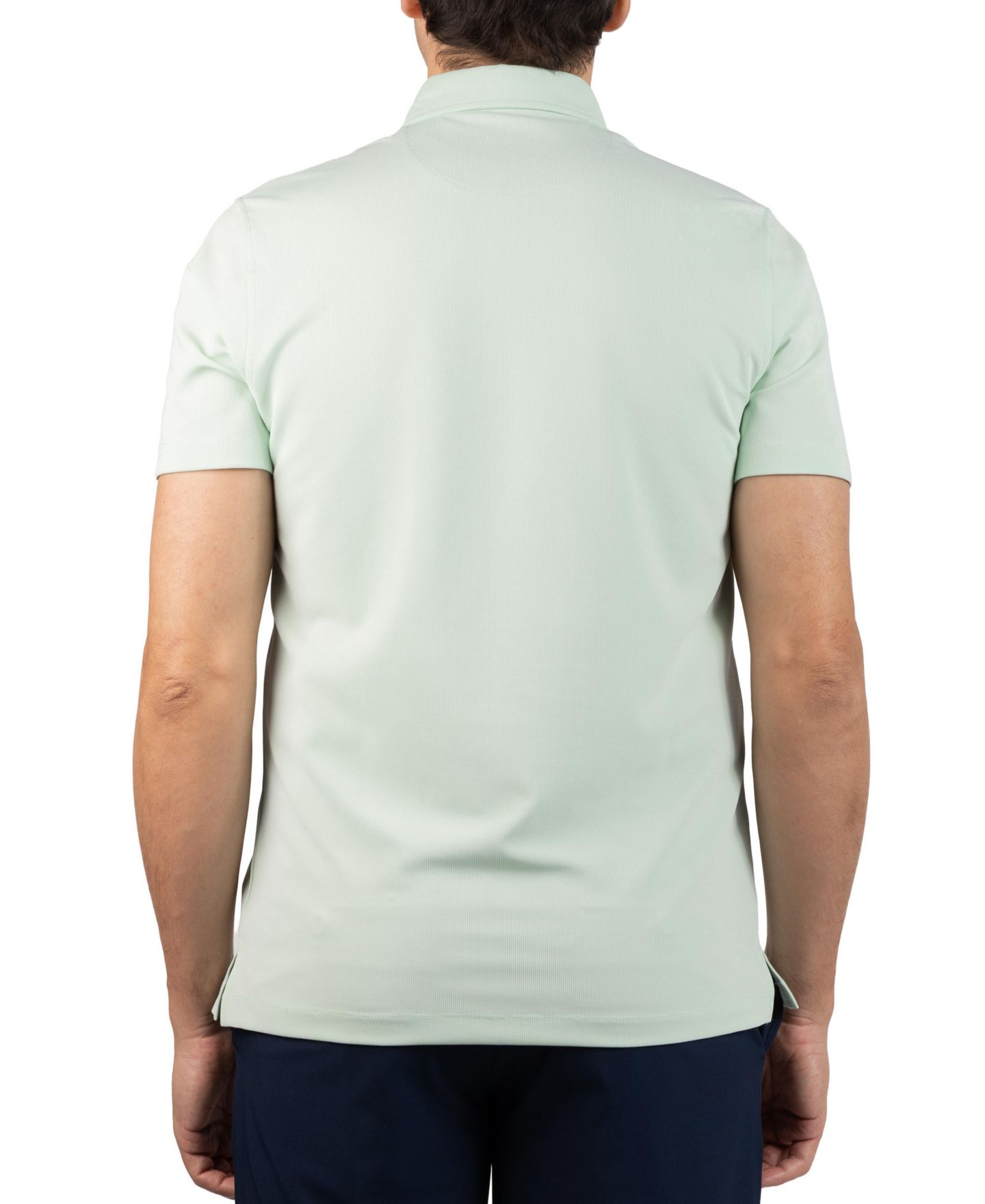 Мужское поло Tailorbyrd Micro Grid Textured Performance Polo Shirt, цвет: Aloe — фото 2