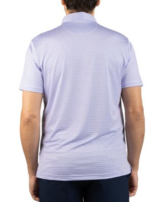 Men's Micro Floral Printed Performance Polo Shirt