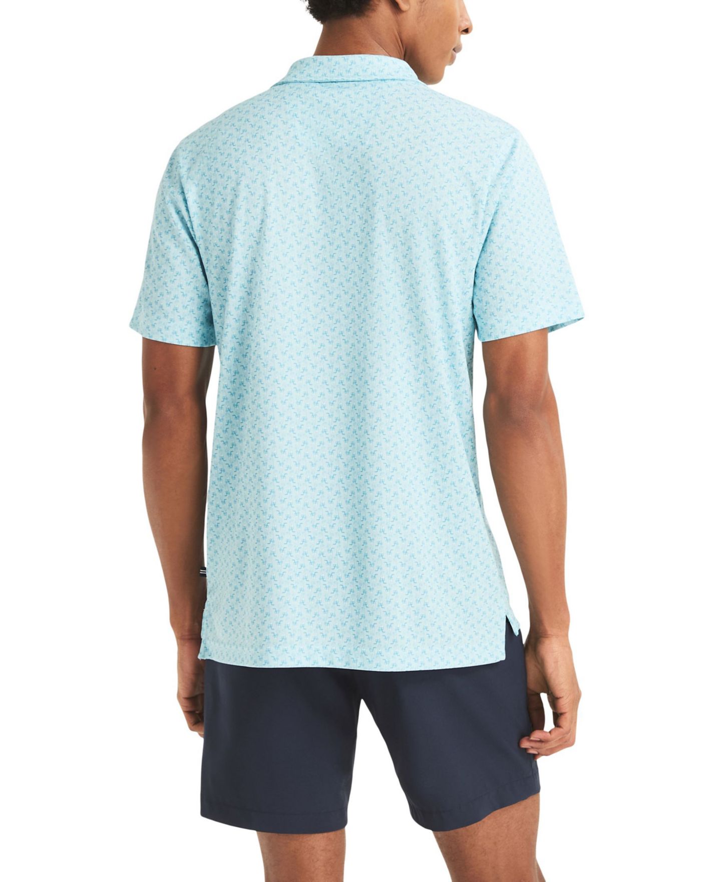 Мужское поло Nautica Drink Print Golf Polo Shirt, цвет: Пляжный синий — фото 5