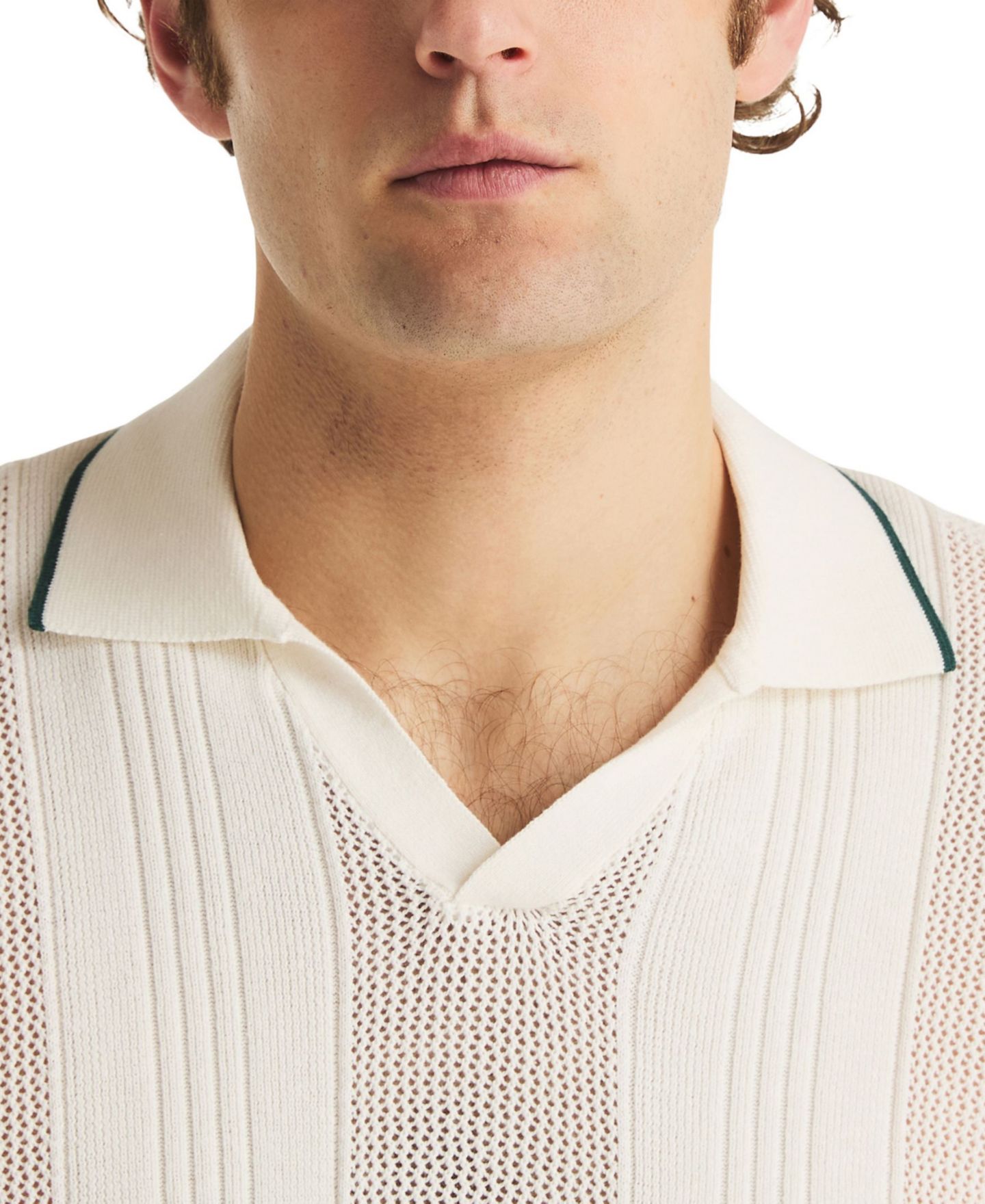 Мужской свитер Nautica Short-Sleeve Sweater, цвет: Молочный белый — фото 3