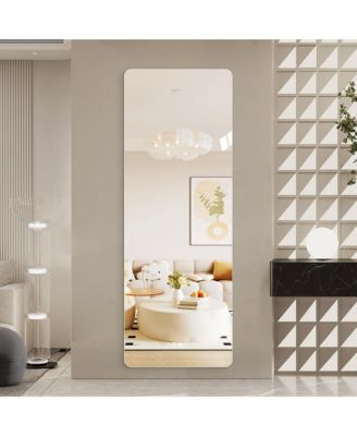 60" x 15" Full Body Wall Mirror with Rounded Corners, 5mm Explosion Proof