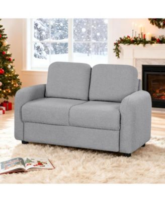 Two Seat Kids Sofa with Soft Upholstery and Wooden Frame