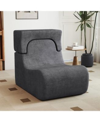 Floor Chair Lazy Sofa with Detachable Headrest Cushion