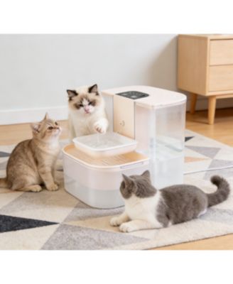 Zeus and Ruta Cordless Pet Water Fountain 4.5L Dual Tank Filtration Automatic Cat Dog Dispenser Easy Clean Design
