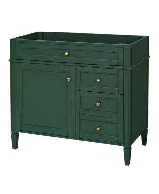 36 Inch Modern Bathroom Vanity without Top Sink, Soft Close Drawers and Adjustable Shelf for Small Spaces