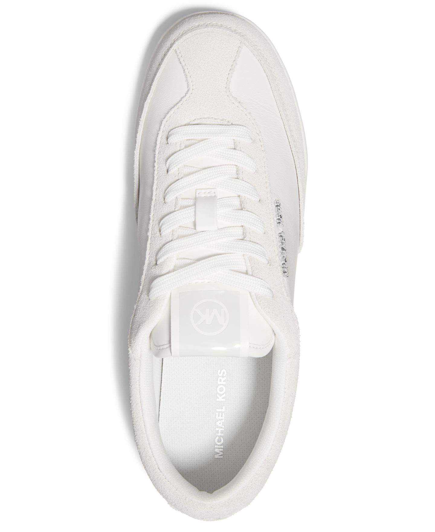 Женские кроссовки Michael Kors Nolan Lace-Up, цвет: Оптический белый кожаный — фото 3