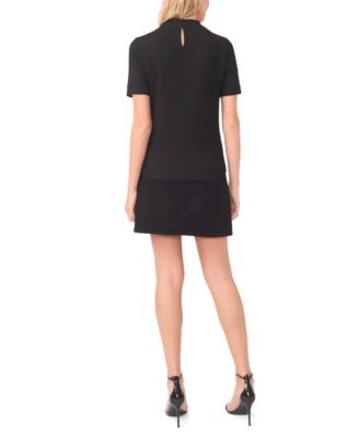 Women's Short-Sleeve Mock Neck Top