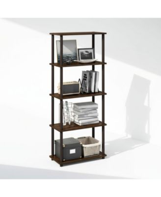 3-Tier Bookshelf Compact Display Rack Modern Minimalist Wood Storage for Living Room Bedroom Home Office