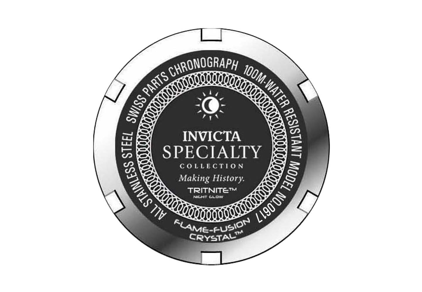 Мужские часы Invicta 0617 Specialty Quartz Chronograph Dial, цвет: Серебряный — фото 2