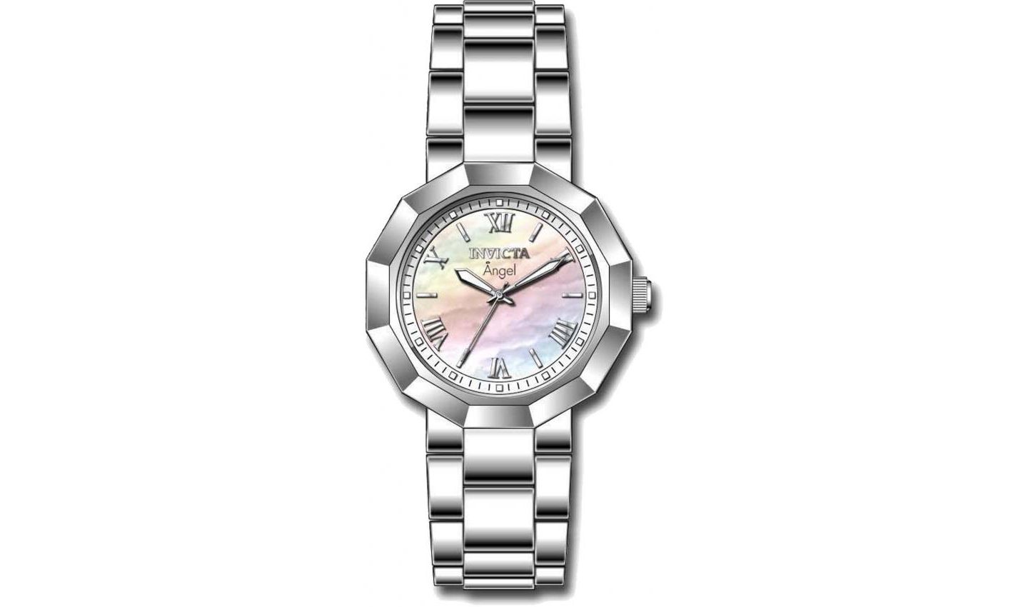 Женские часы Invicta 0542 Angel Quartz Mother of Pearl Dial, цвет: Серебряный — фото 2