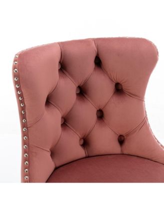 Velvet Swivel Bar Stools Set of 2, Adjustable Counter Height Chairs with Nailhead Trim and Metal Base for Kitchen Island